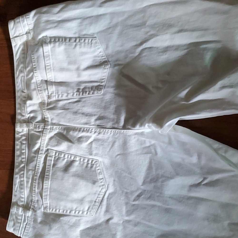 Apt. 9 Cropped Flare Women's White Jean Pants - Size 24W - Picture 4 of 10